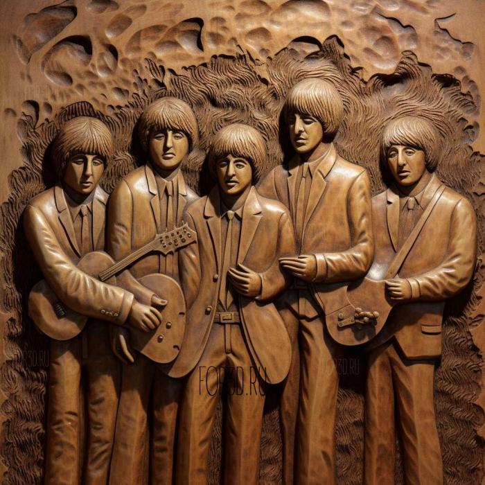 The Beatles 4 stl model for CNC